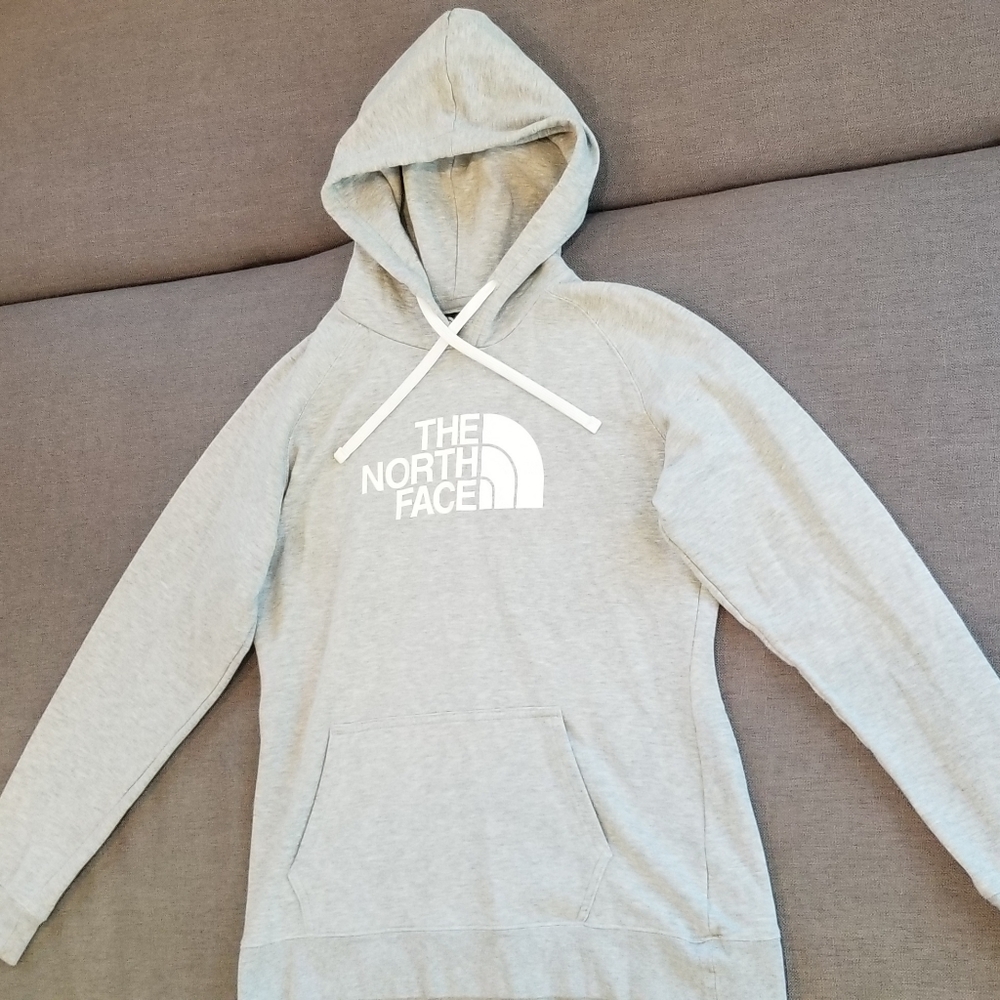 The North Face Women's Hoodie Sweater Light Gray Size Large